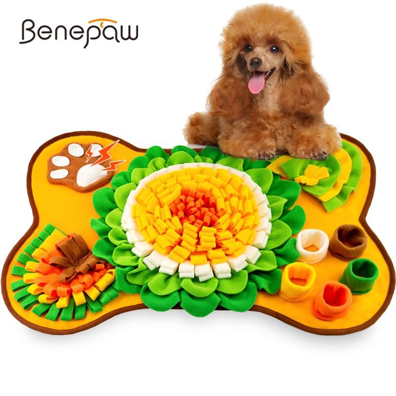 Durable and super fun Dog Snuffle Mat For Training Stress Relief Interactive Dog Toys Squeaky Puppy Pet Sniffing Treat Slow Feeding