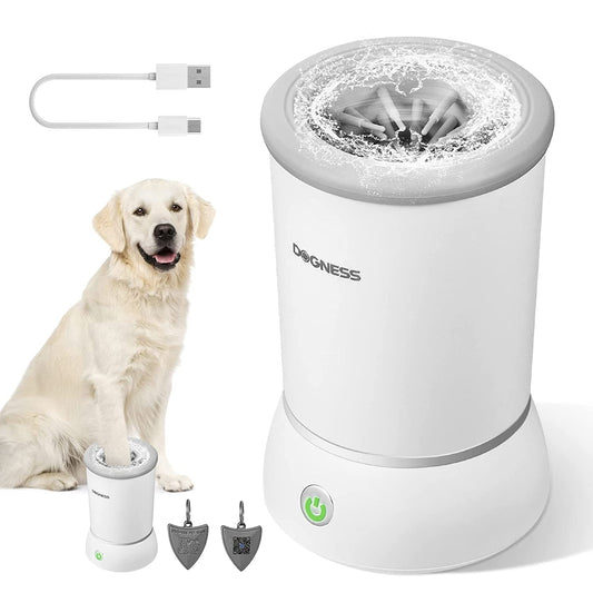 Automatic Dog Paw Cleaner, Dog Paw Washer for Small and Medium-Sized Dog, Paw Cleaner for Dogs and Cats (White)